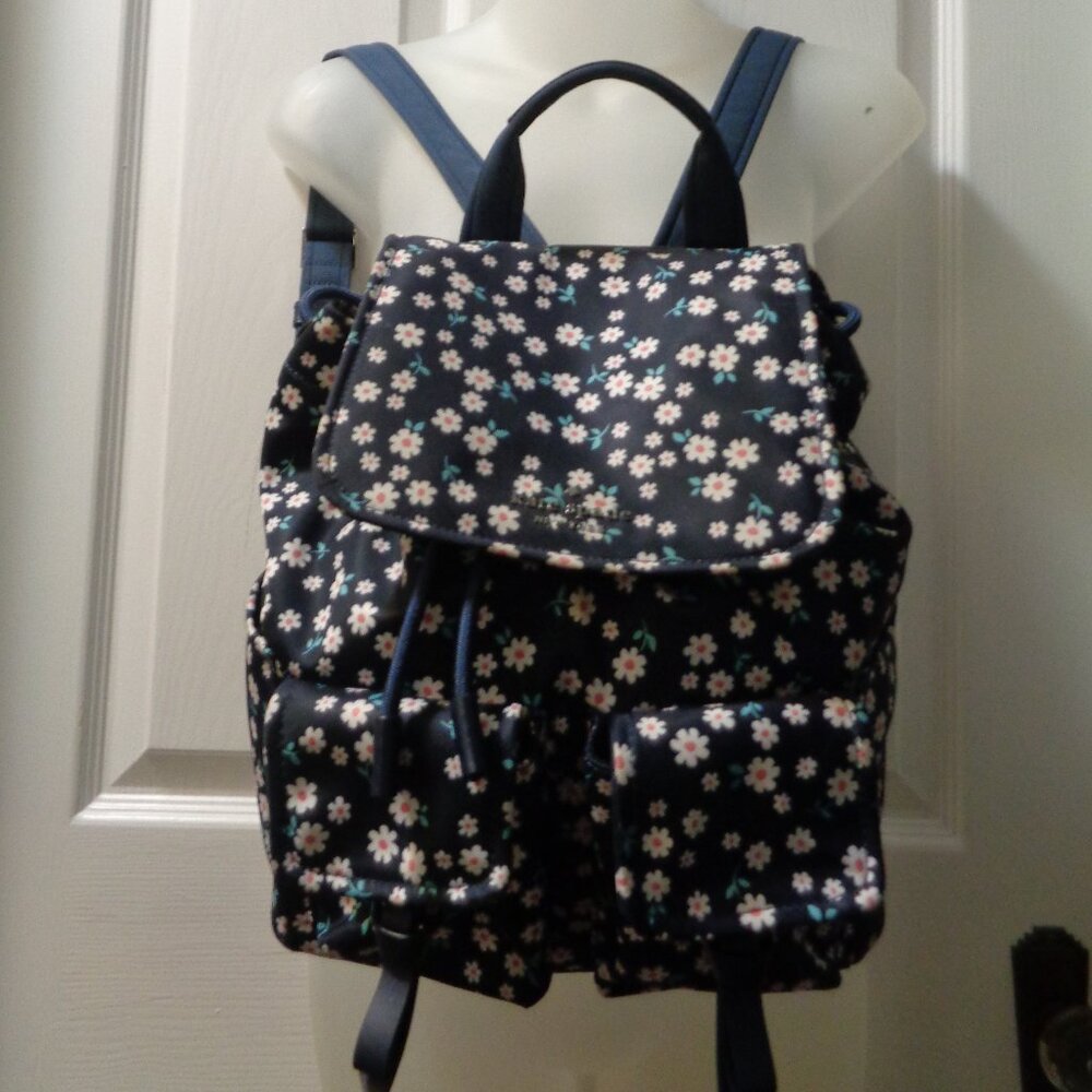 KATE SPADE FLORAL NYLON BACK PACK EUC